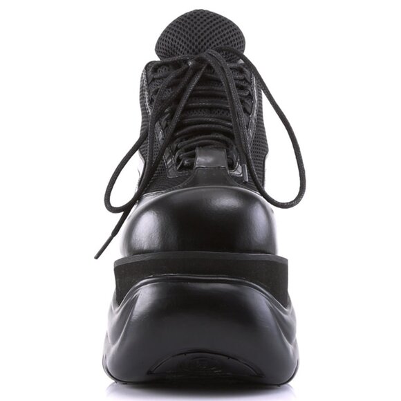 NEW DEMONIA - BOXER 01 Cyberpunk Unisex Black Platform Sneakers - Picture 2 of 4